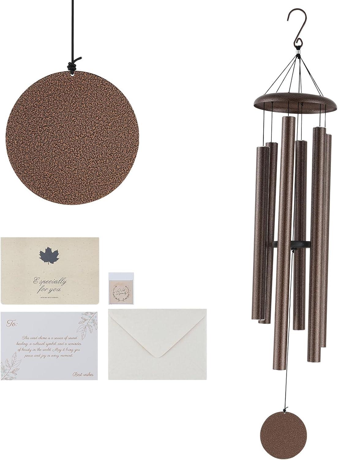 Wind Chimes for Outside, 50 in. Deep Tone Wind Chimes, Unique Large Memorial Wind Chimes for Anniversary, Hand-Tuned