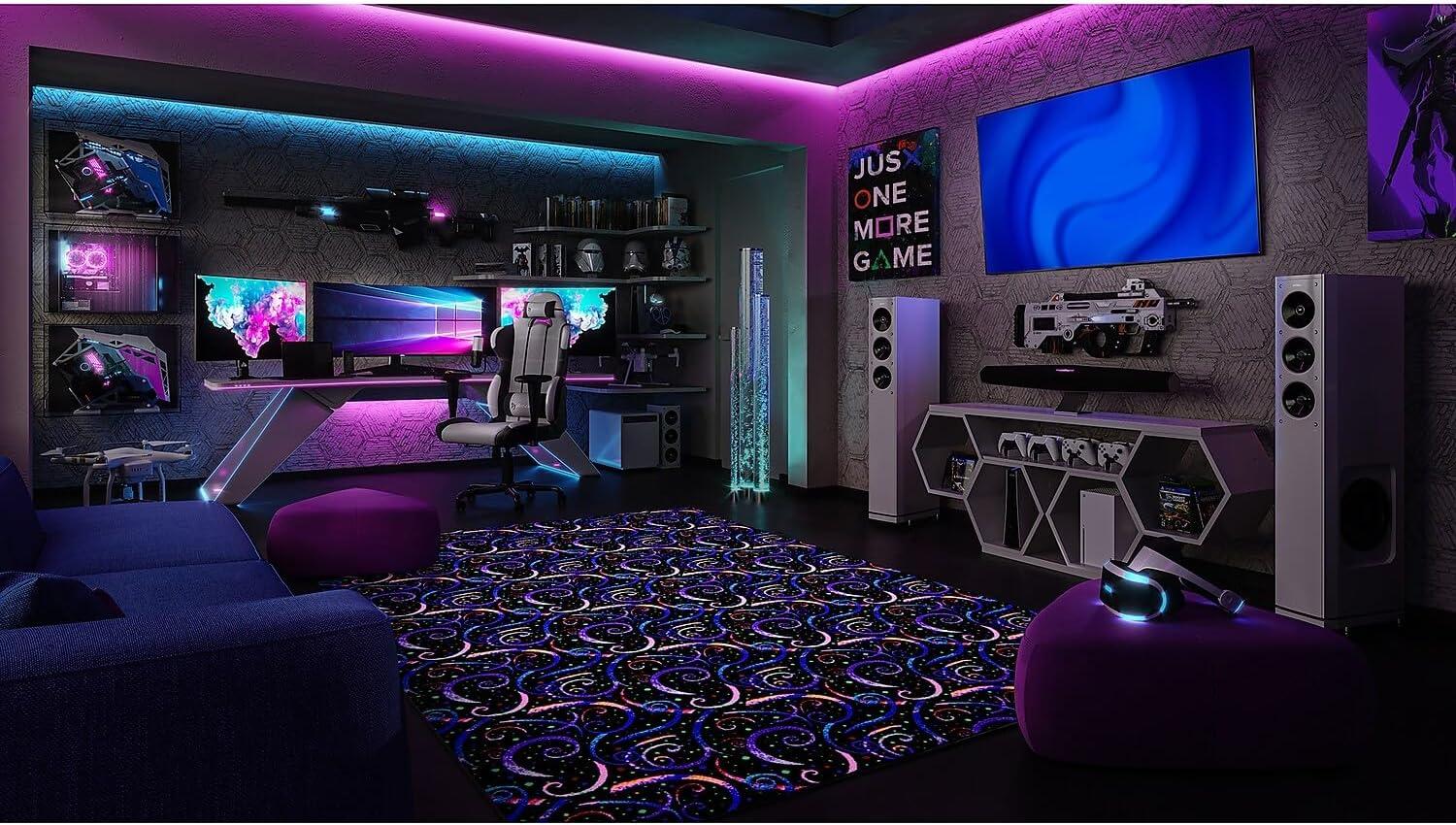 Dynamo 6' x 9' area rug in color Fluorescent