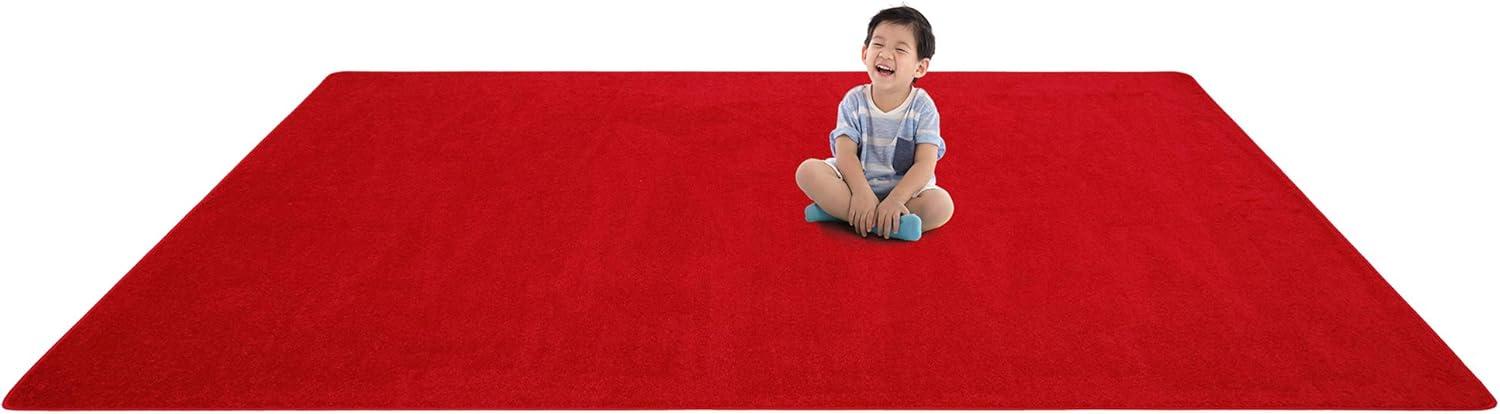 Endurance Red 6' x 9' Tufted Synthetic Area Rug