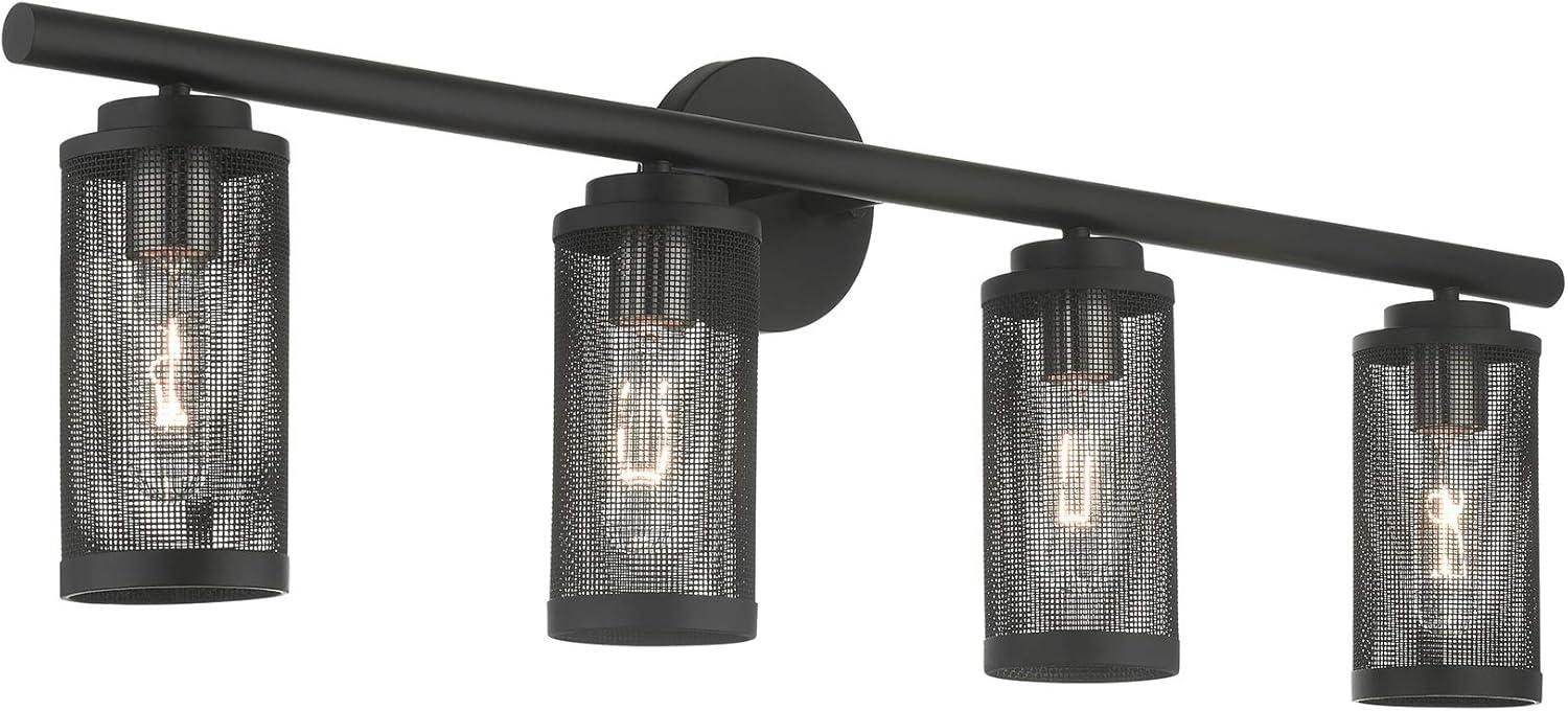 Livex Lighting Industro 4 - Light Vanity in  Black/Brushed Nickel