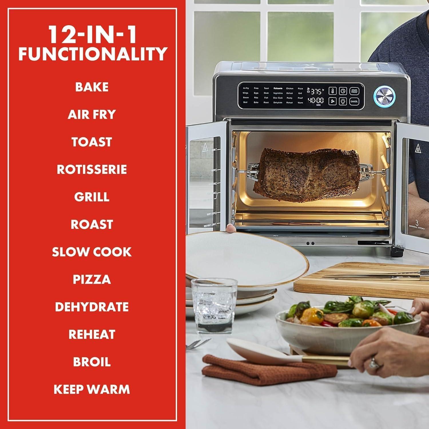 Emeril Lagasse Extra Large French Door Air Fryer Toaster Oven Combo, 25 Cooking Functions and Digital Controls, 7 Accessories Included, Stainless Steel Finish, 26QT Capacity & Reviews | Wayfair