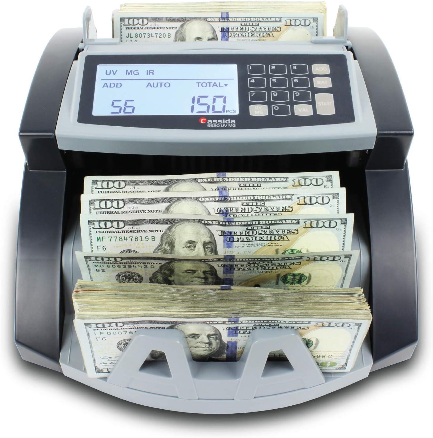 Cassida 5520 UV/MG Gray Banknote Counter with LCD Display