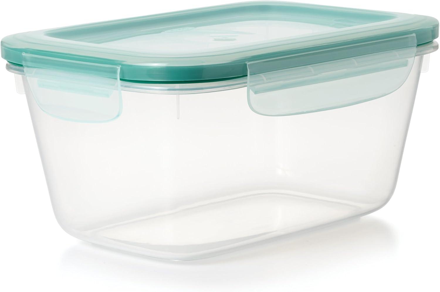 Teal 30-Piece Glass and Plastic Food Storage Container Set