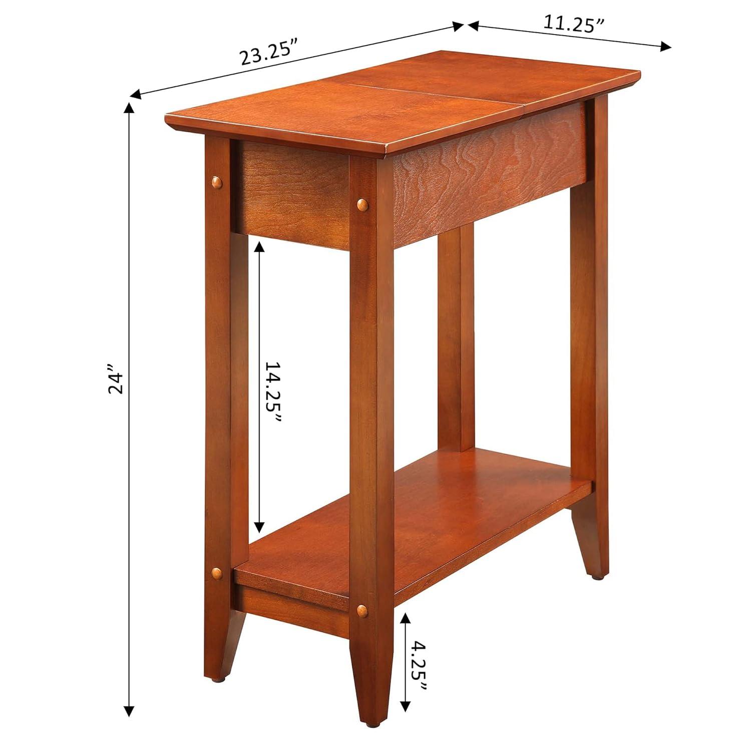 Convenience Concepts American Heritage Flip Top End Table, Cherry