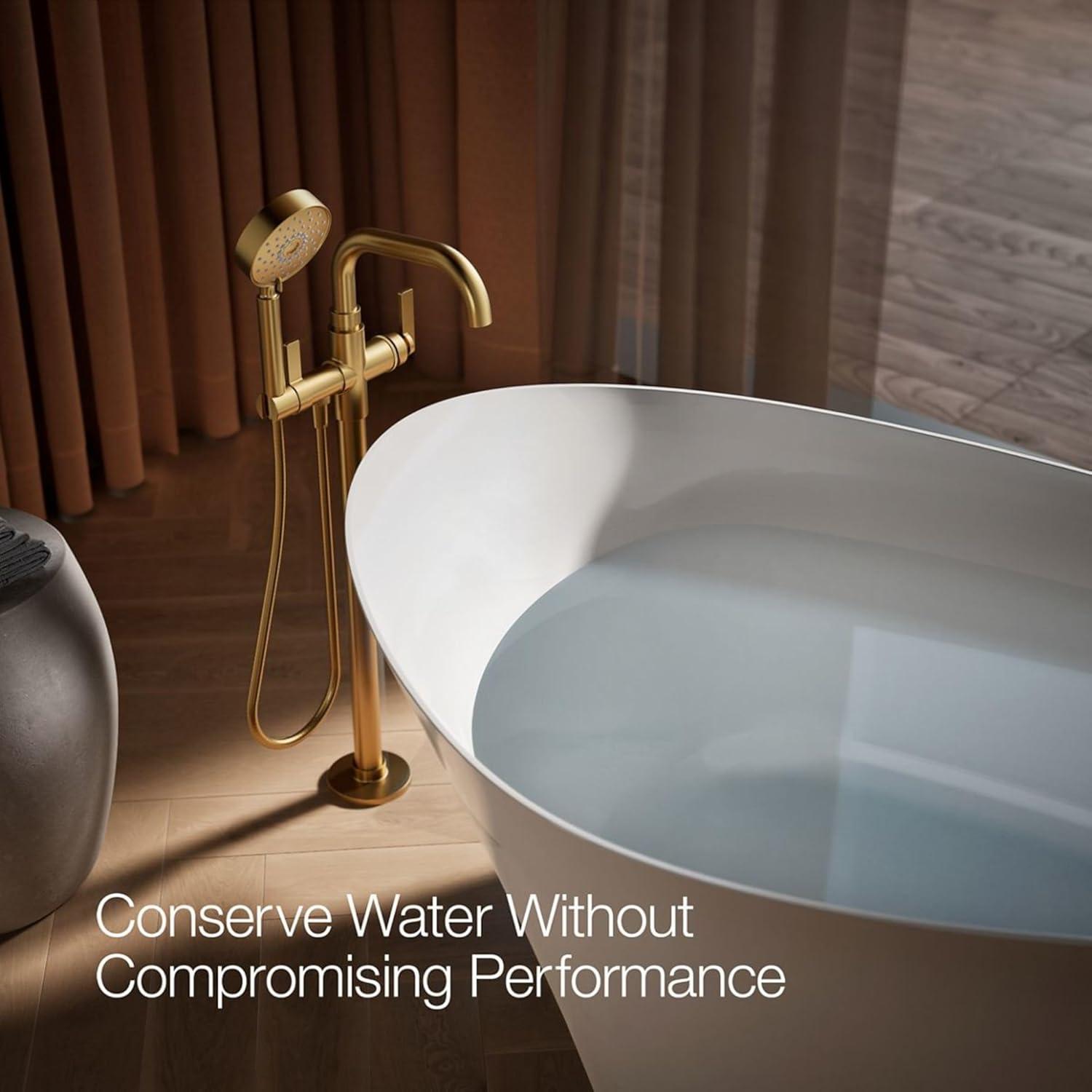 Castia by Studio McGee Floor-Mount Bath Filler Trim with Handshower