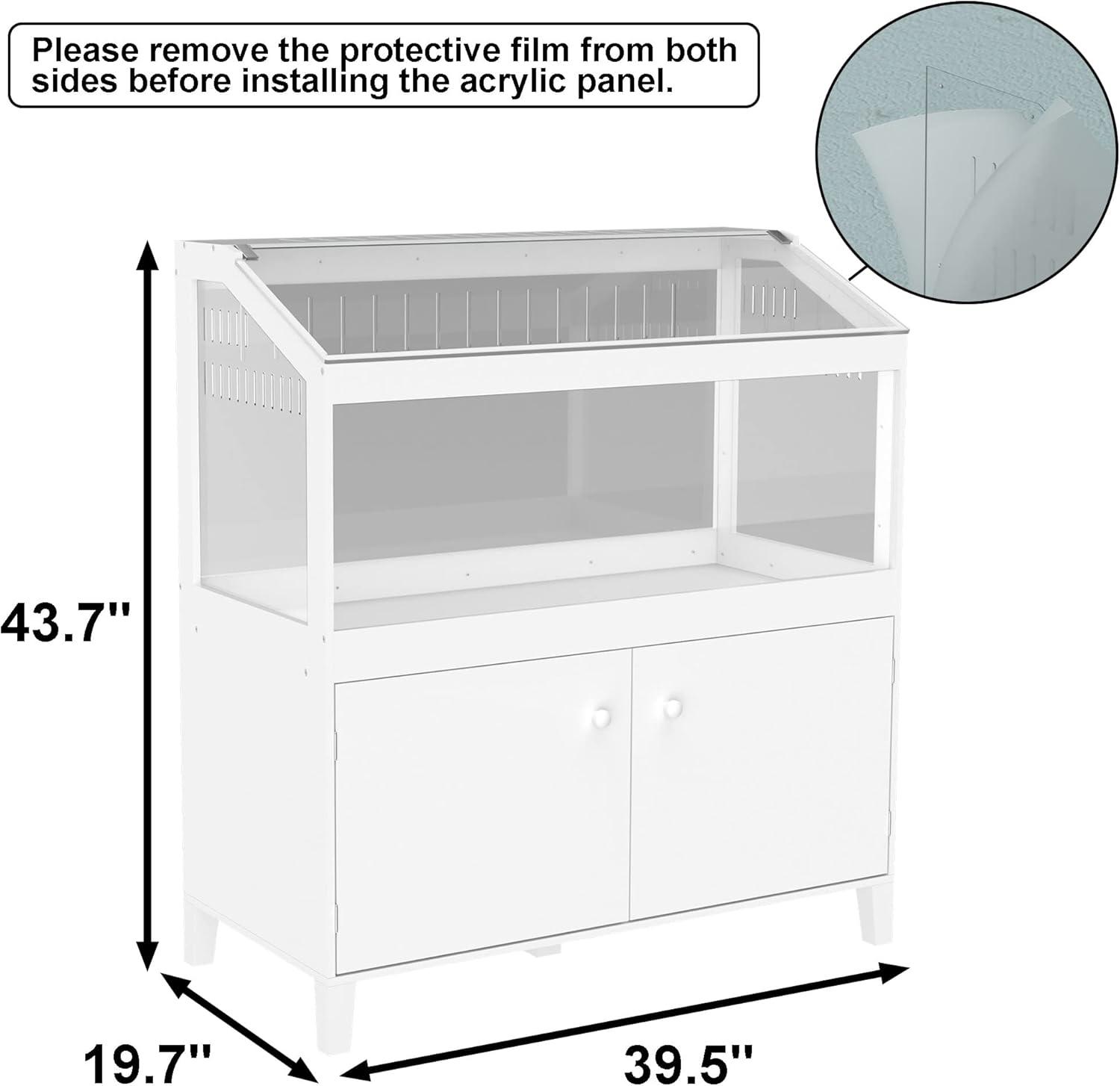 GDLF Hamster Cage with Storage Cabinet Small Animal, Large Habitat for Hedgehog Gerbil & Rat 39.5"x19.7"x43.7"