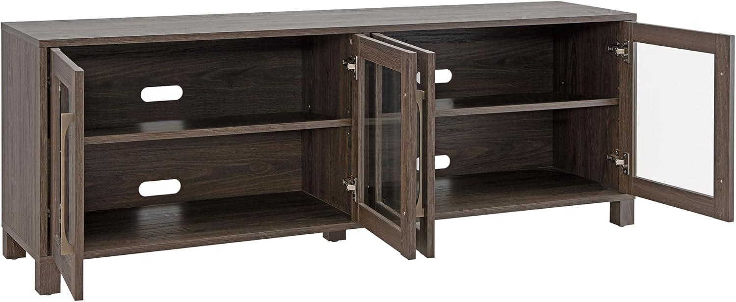 Evelyn&Zoe Quincy Rectangular TV Stand for TV's up to 75", Alder Brown