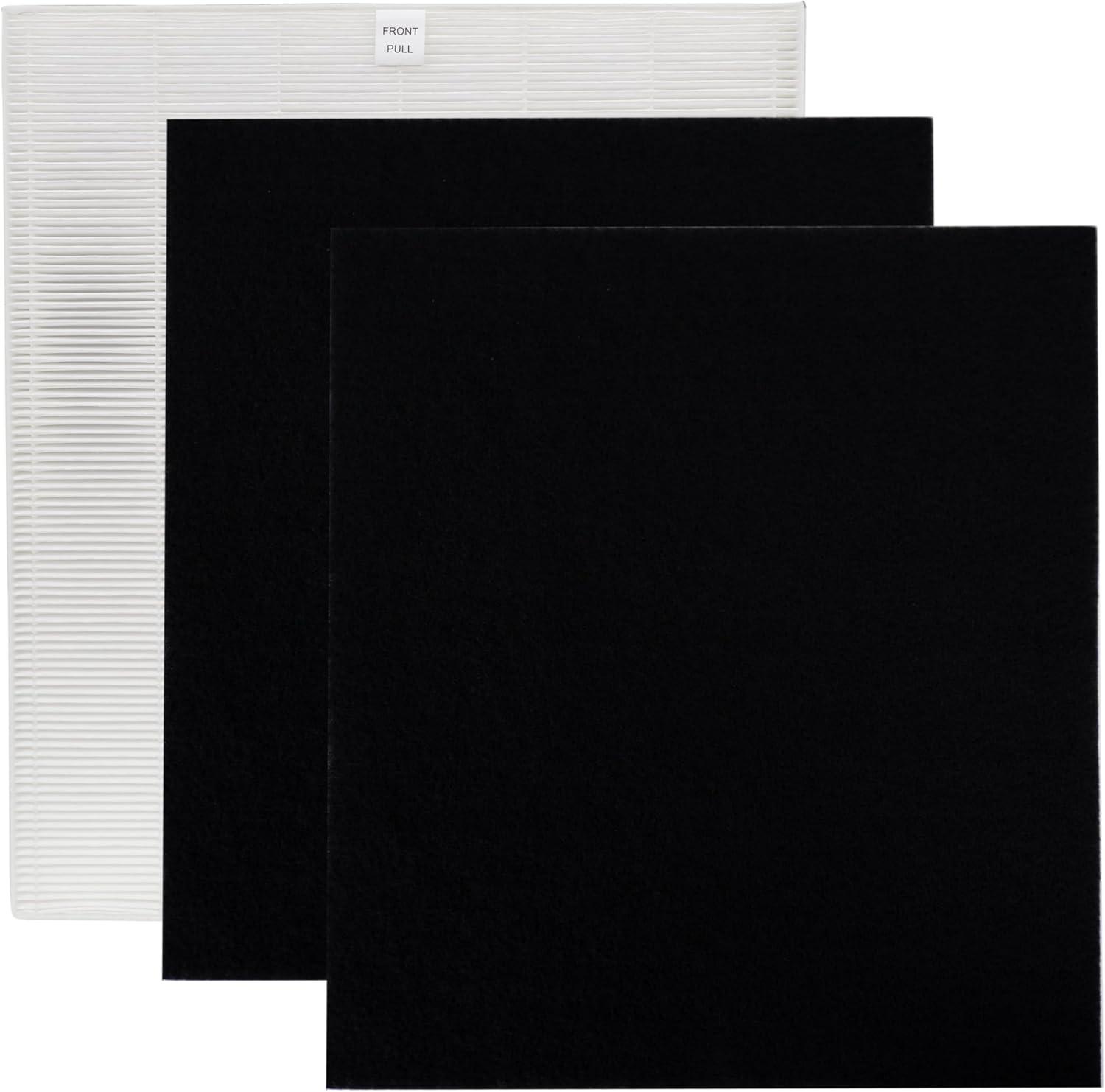 15" Black and White HEPA Air Purifier Filter Set