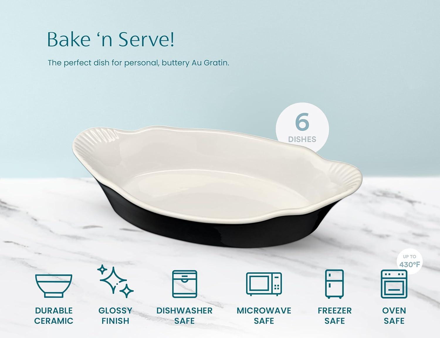 kook Kook 6 Piece Non-Stick Ceramic Bakeware Set (Set of 6)