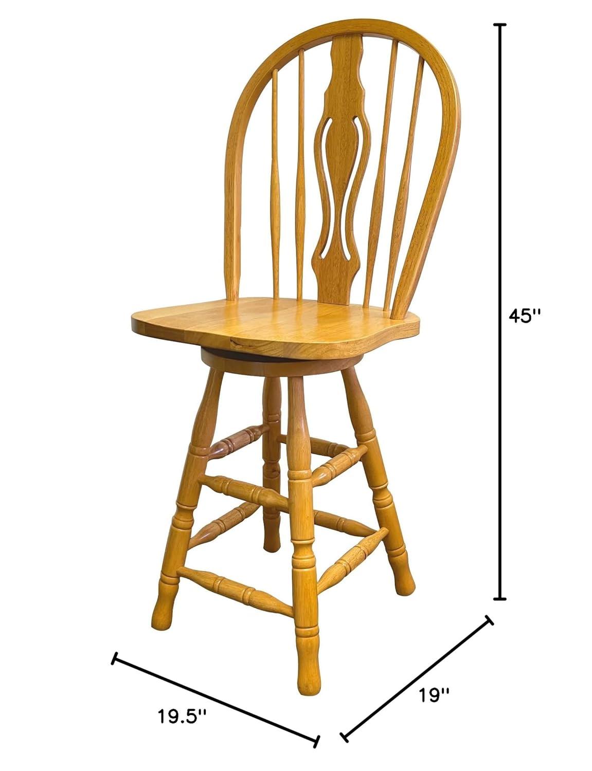 Light Oak Swivel Adjustable Saddle Style Barstool