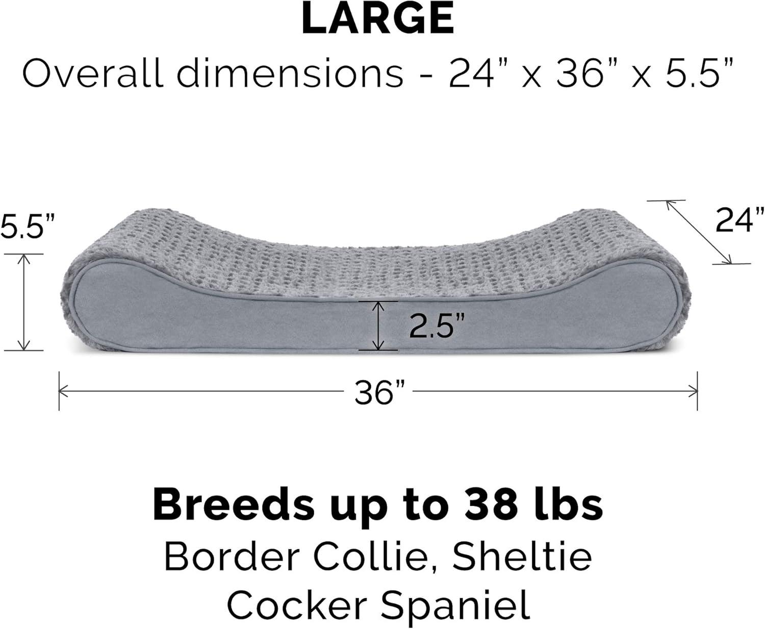 FurHaven Ultra Plush Luxe Lounger Orthopedic Foam Contour Dog Bed