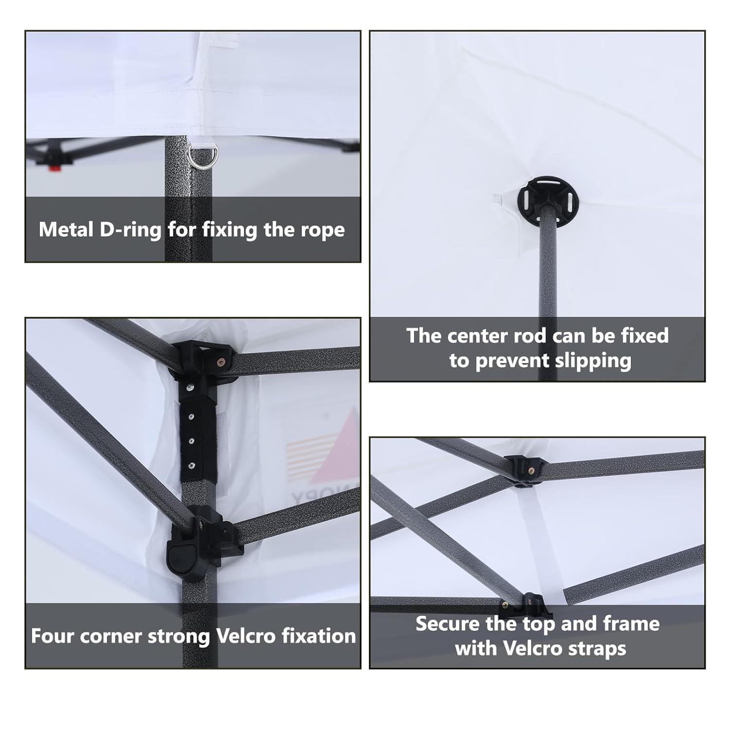 ABCCANOPY Replacement Canopy Top for Pop Up Canopy Tent (8x8, White)