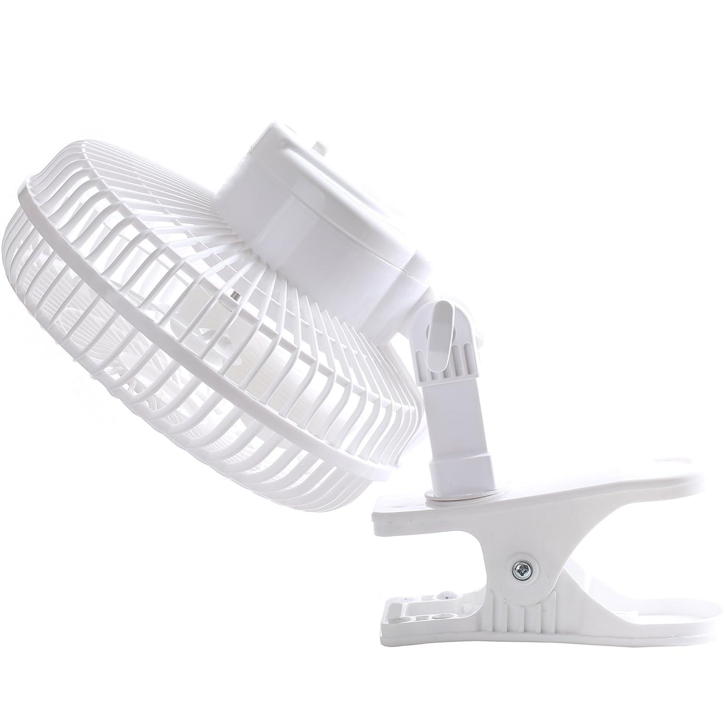 Genesis Indoor 5 in 2 speed Clip On Fans,Table Fans with A1CLIPFANWHITE, White