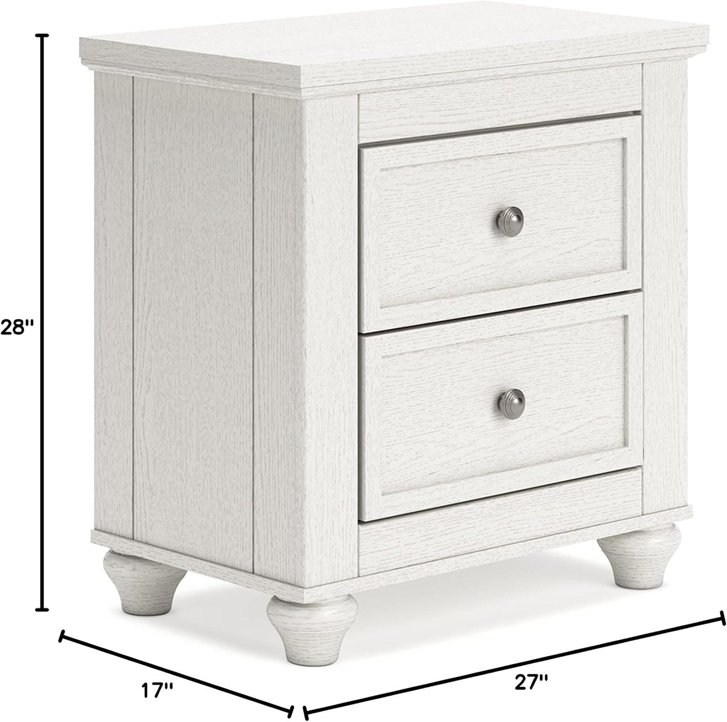 Grantoni 2 - Drawer Nightstand in White