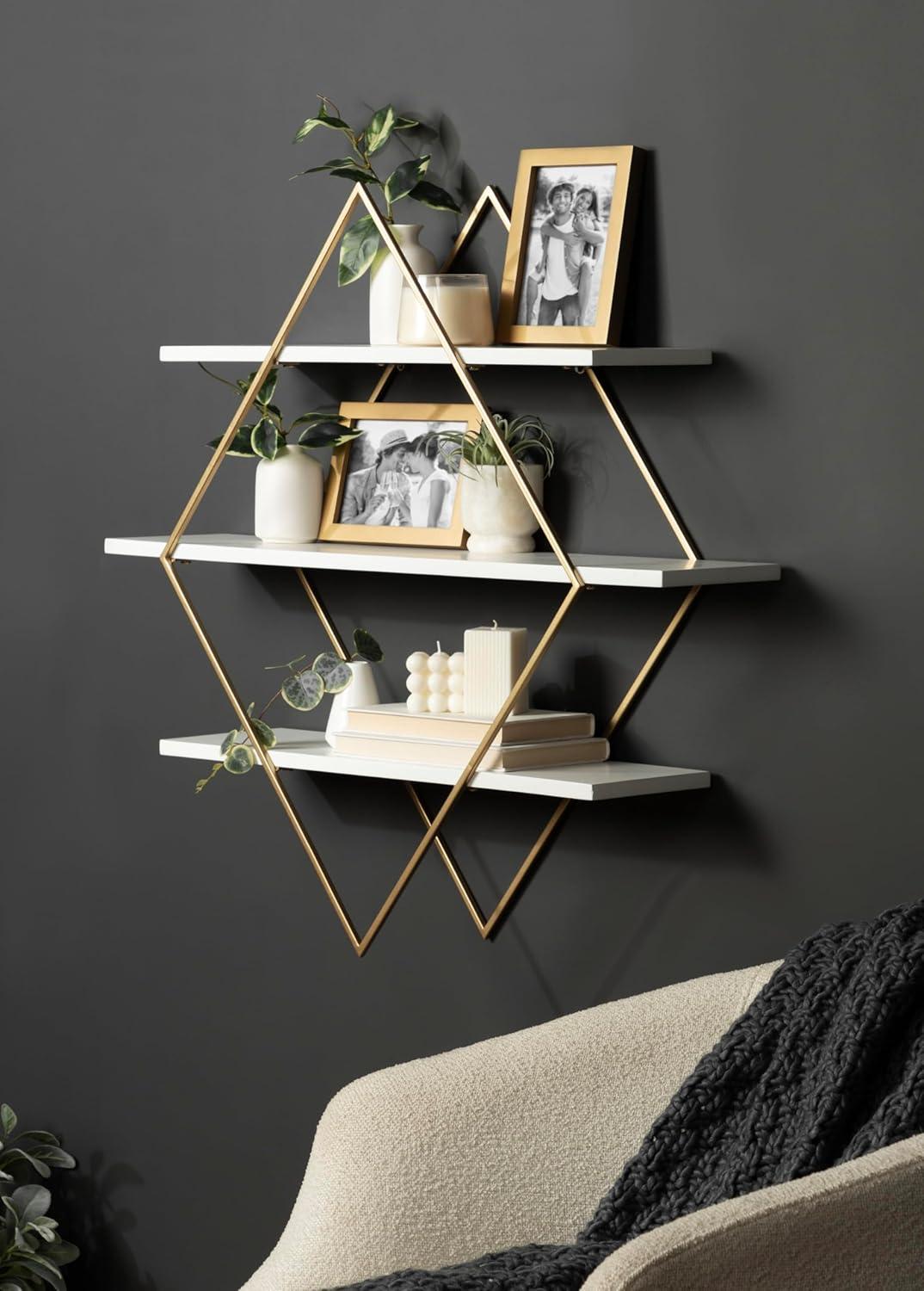 3 Piece Diamond Floating Shelf