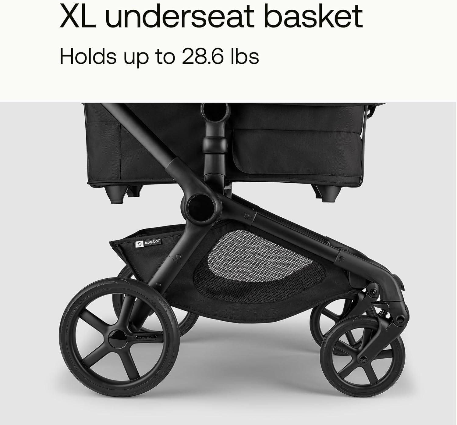 Bugaboo Kangaroo Single to Double Stroller - Midnight Black