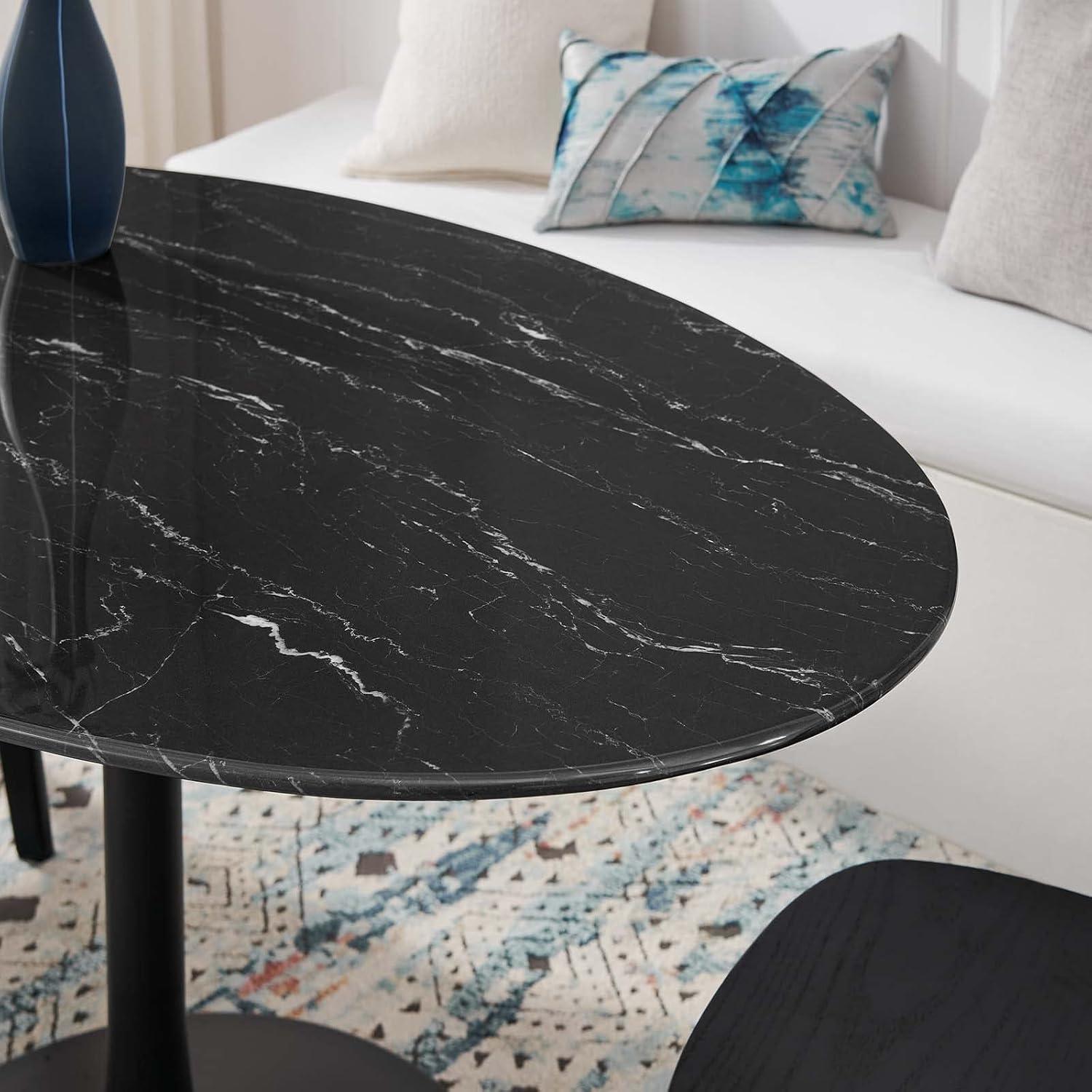 Modway Modway Lippa Oval Artificial Marble Dining Table