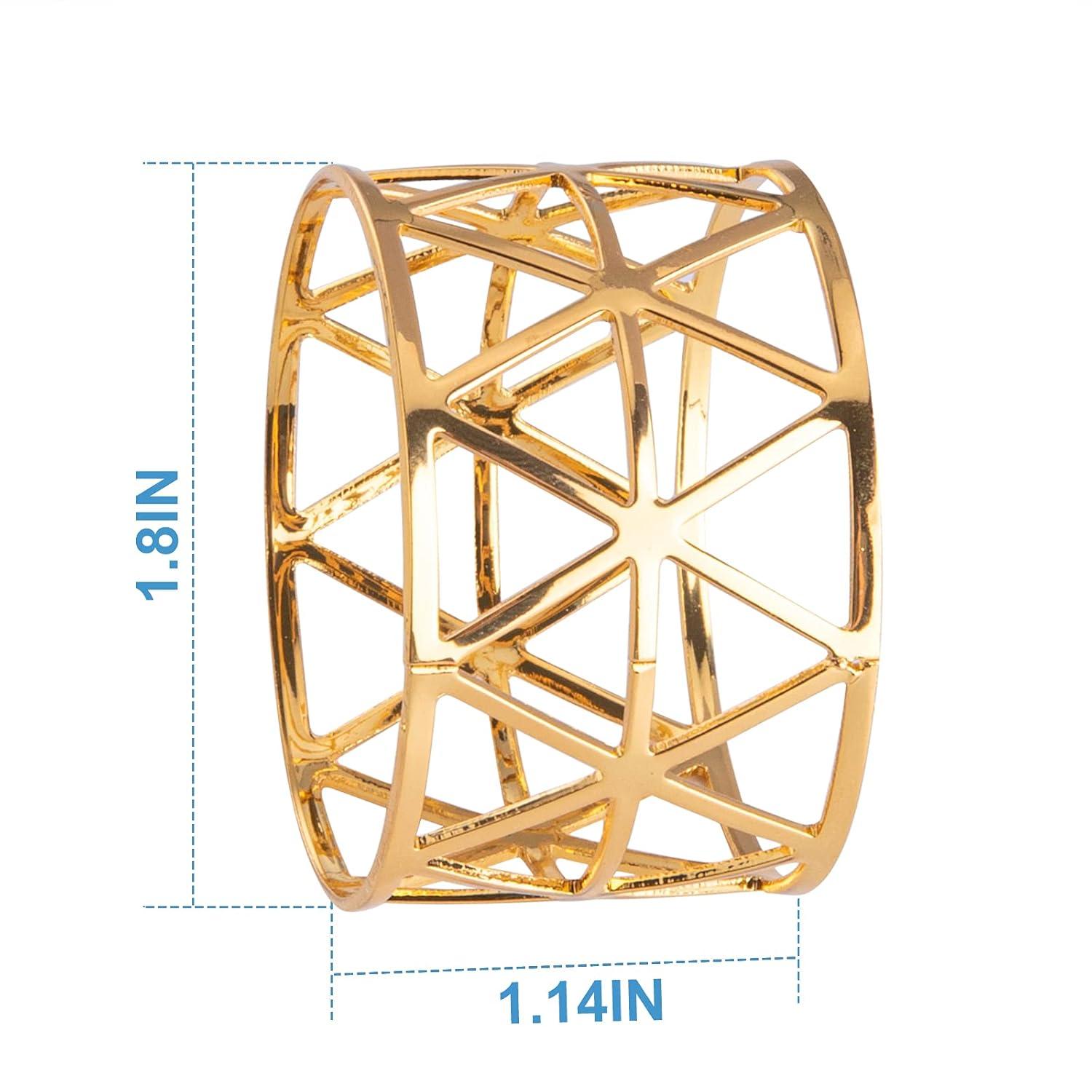 12PCS – Napkin Rings, Gold Napkin Rings Set of 12, Holiday Napkin Holders for Dining, Anniversary, Birthday, Christmas, Easter, Fall, Halloween, Thanksgiving, Party of Table Setting