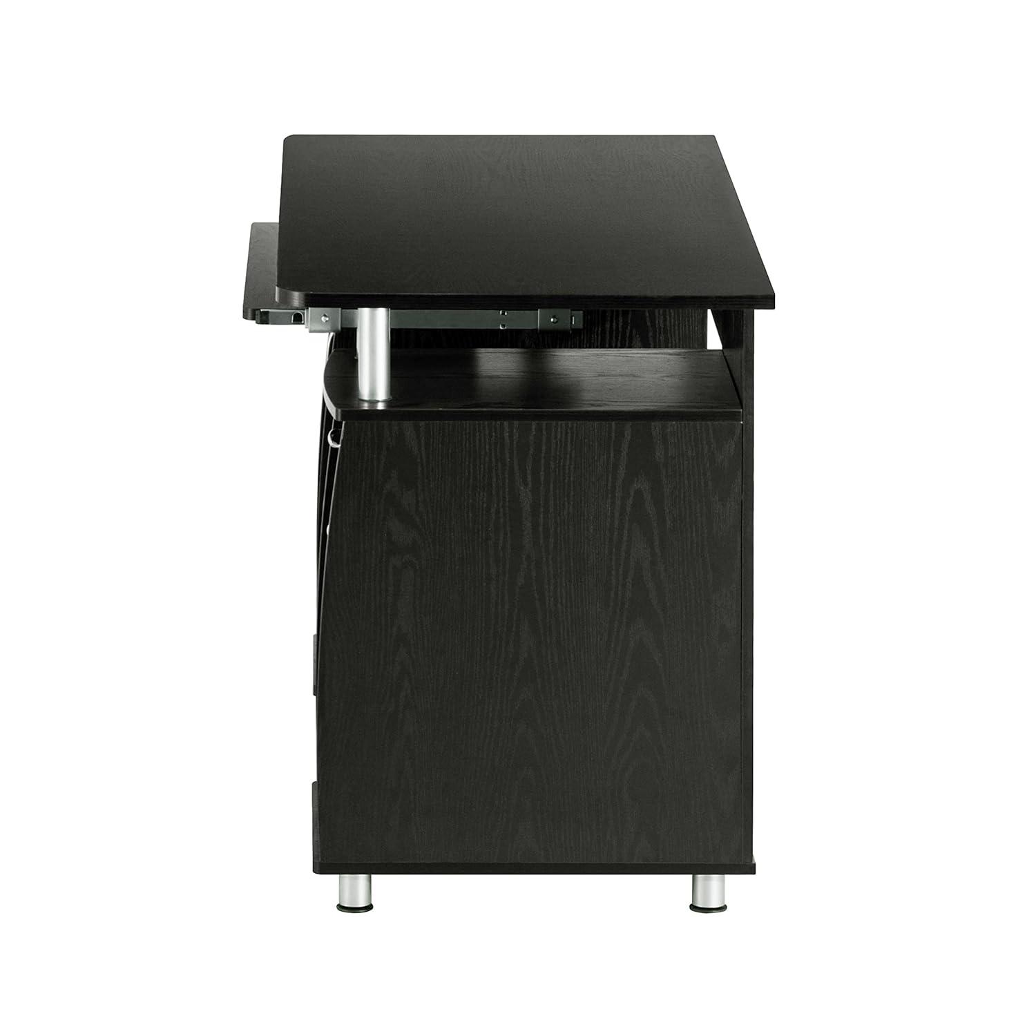 Complete Workstation Computer Desk with Storage Espresso- Techni Mobili: MDF Office Furniture, Keyboard Tray