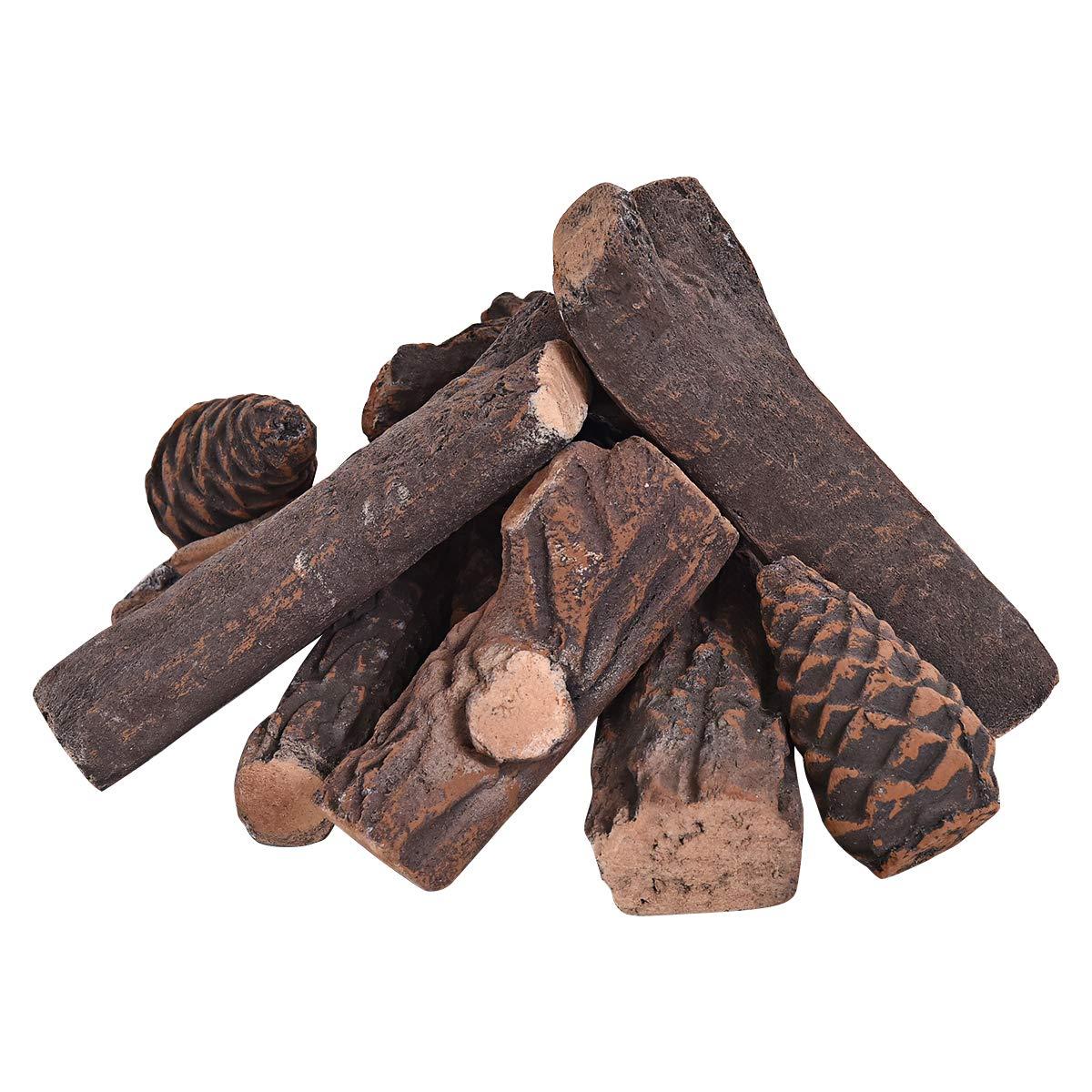 Loon Peak® Barnsdale 9 Piece Ceramic Decorative Logs