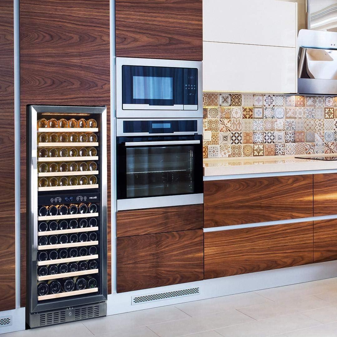 The Connoisseurs Reserve 24" 116 Bottle Wine Refrigerator Built-in or Freestanding Dual Zone in Stainless Steel