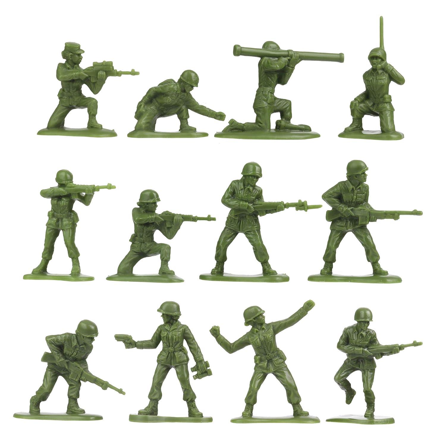 BMC Plastic Army Women - 36pc OD Green Female Soldier Figures - Made in USA