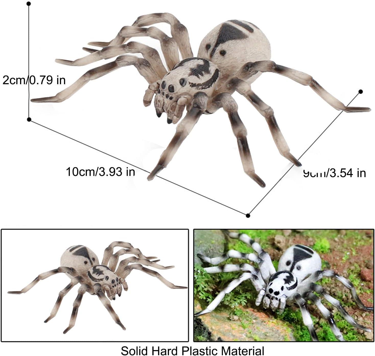 Holzlrgus Realistic Animal Figures - Spider Action Model Lifelike Insect Toy Figures - Educational Learning Toys Birthday Set for Boys Girls Kids Toddlers (Giant Whiteknee)