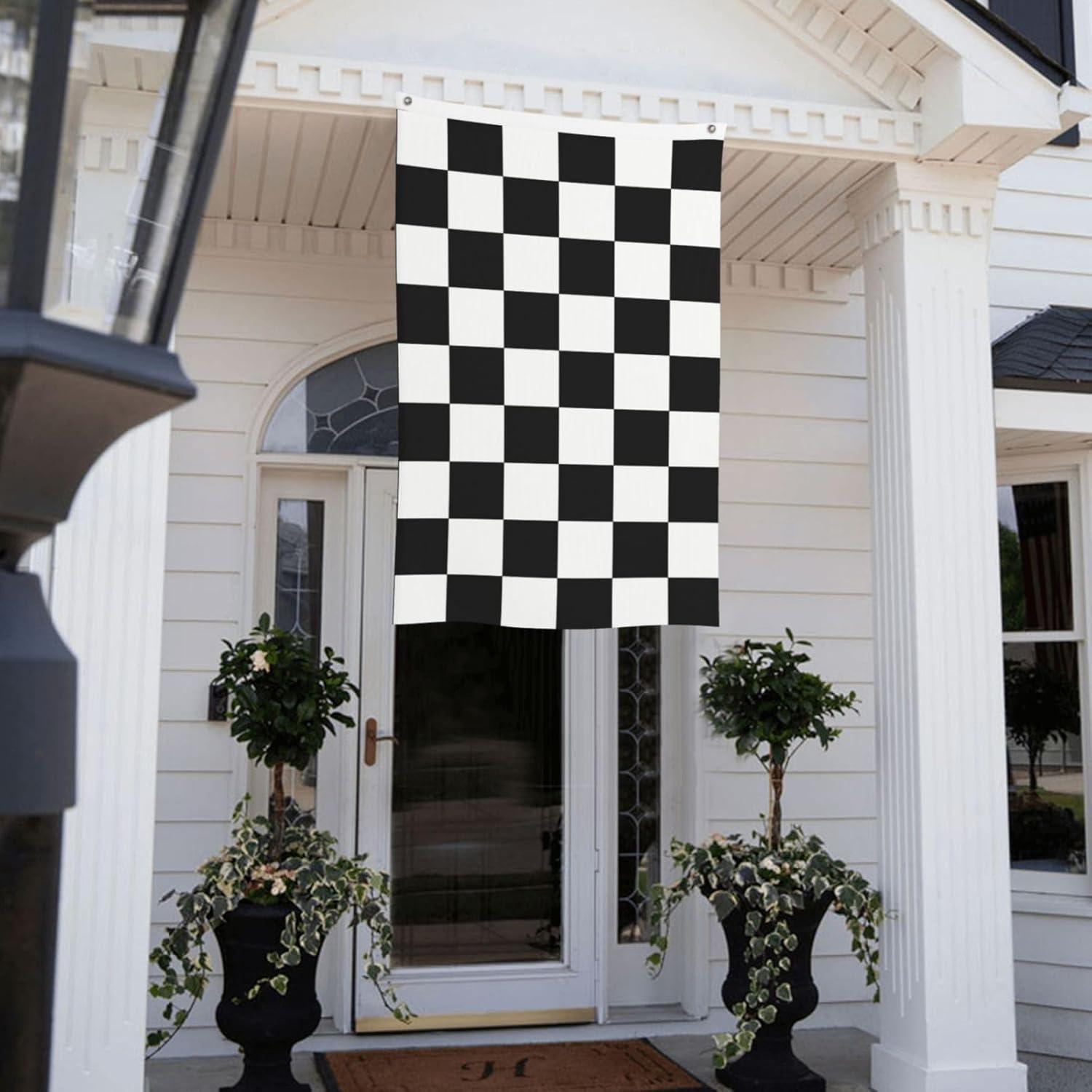 ANLEY 3x5 foot Checkered Flag - Black and White Racing Flags Polyester