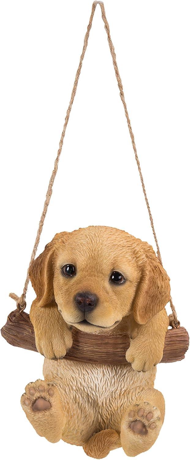 Hi-Line Gift Ltd. Hanging Golden Retriever Puppy Statue