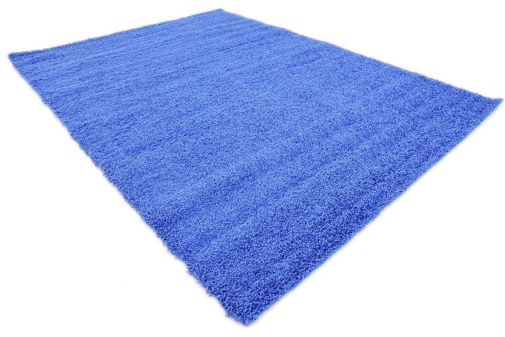 Unique Loom 8' 0 x 11' 0 Rectangle Solid Shag Periwinkle Blue Area Rug