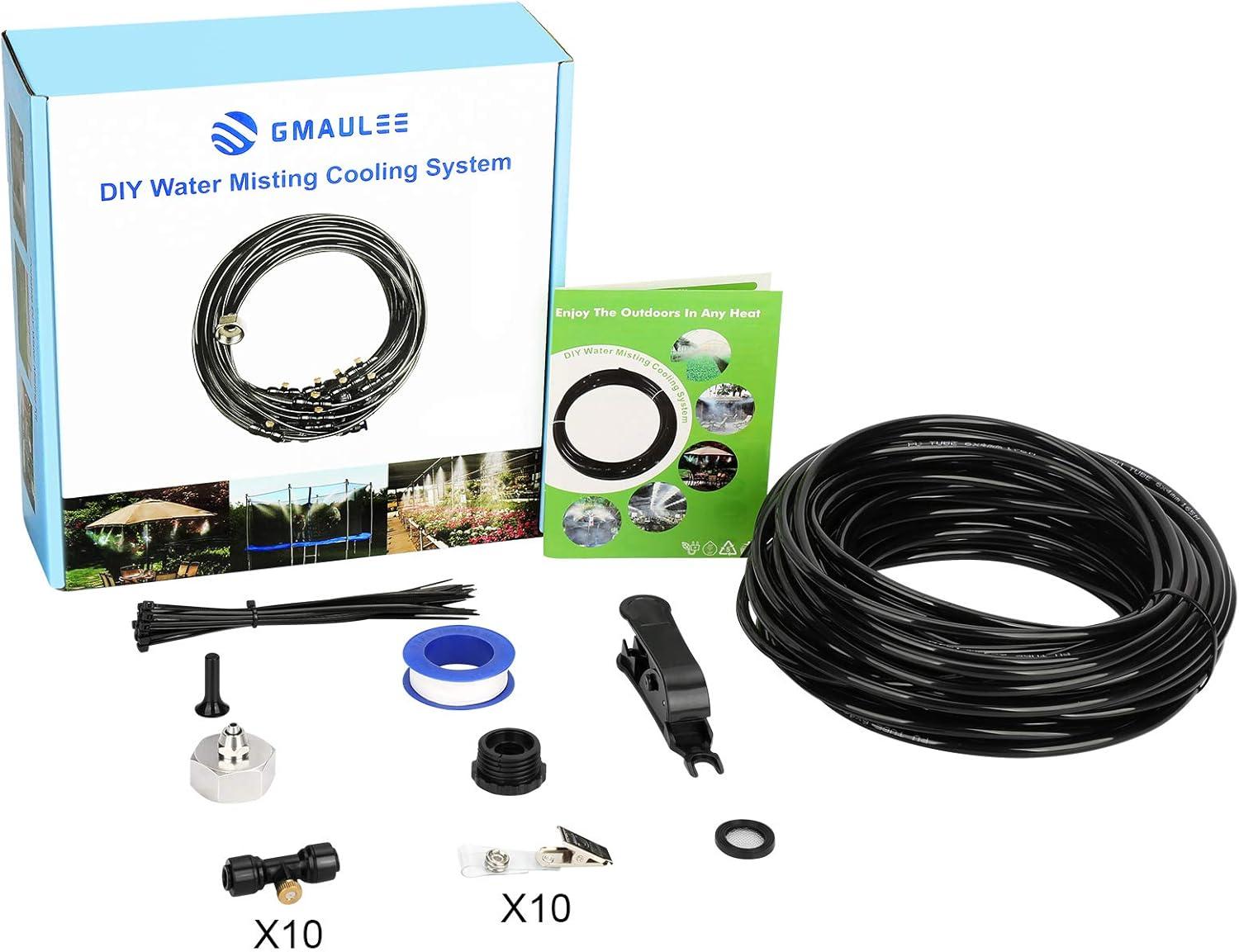 DIY Black Brass Patio Misting Kit with UV-Resistant Line