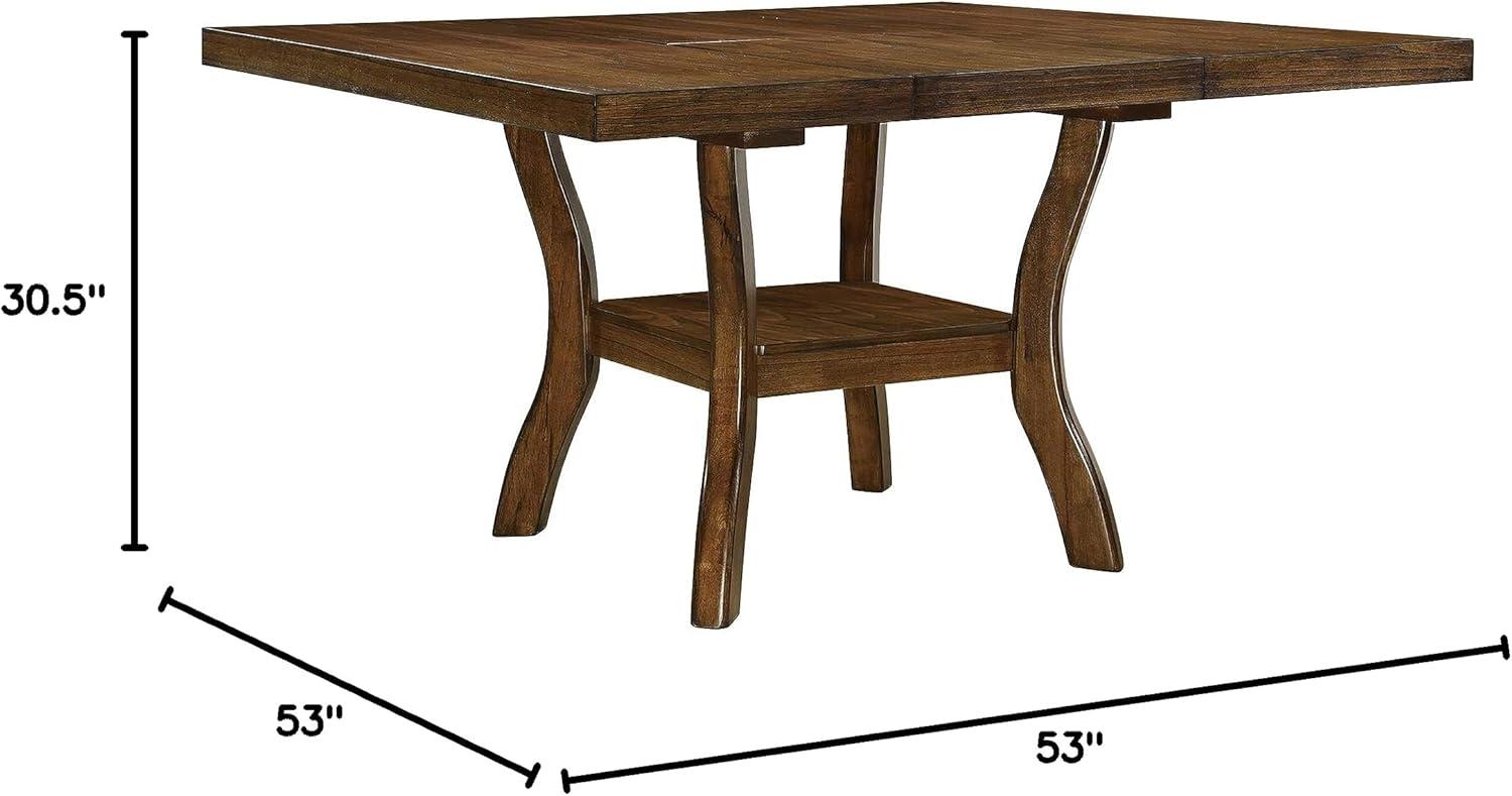 Red Barrel Studio® Transitional Dining Table with Lower Display Shelf and Extension Leaf for Dining Room & Reviews | Wayfair