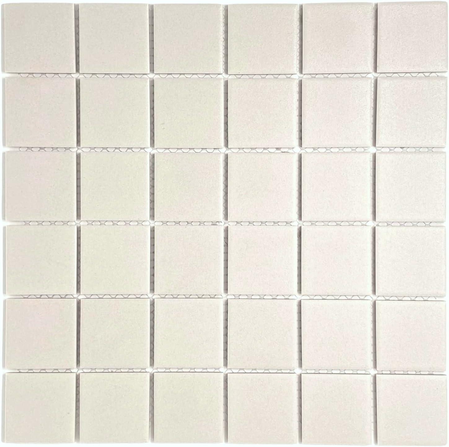 White Rectified Porcelain Mosaic 2x2 Inch Wall and Floor Tile