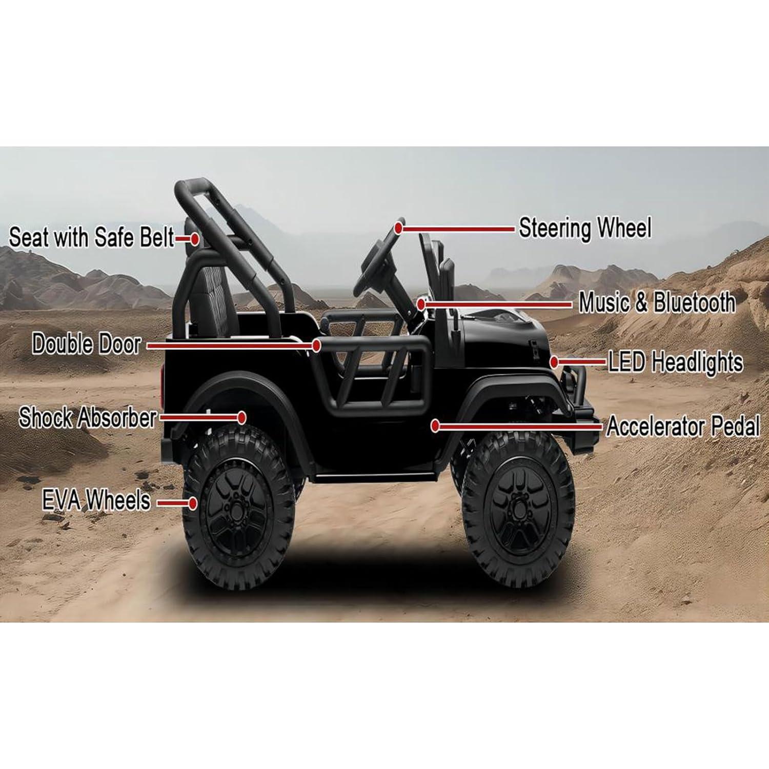 Himimi Delia Himimi 24 Voltage  Ride On Dump Truck, 2 Seater Kids UTV with Electric Dump Bed, Remote Control