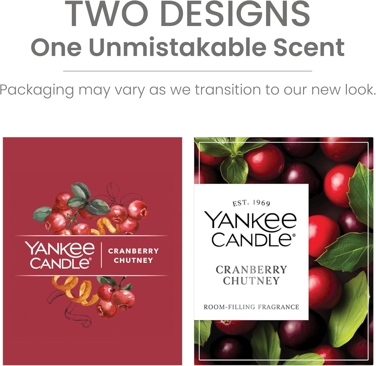 Yankee Candle Cranberry Chutney Scented, Signature 20oz Large Tumbler 2-Wick Candle, Over 60 Hours of Burn Time
