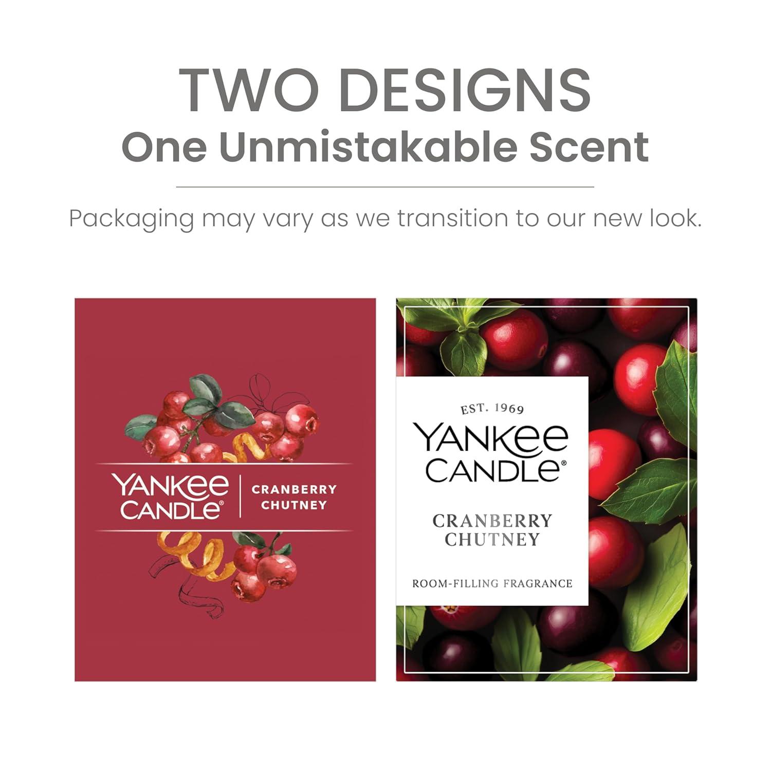 Yankee Candle Cranberry Chutney Scented, Signature 20oz Large Tumbler 2-Wick Candle, Over 60 Hours of Burn Time
