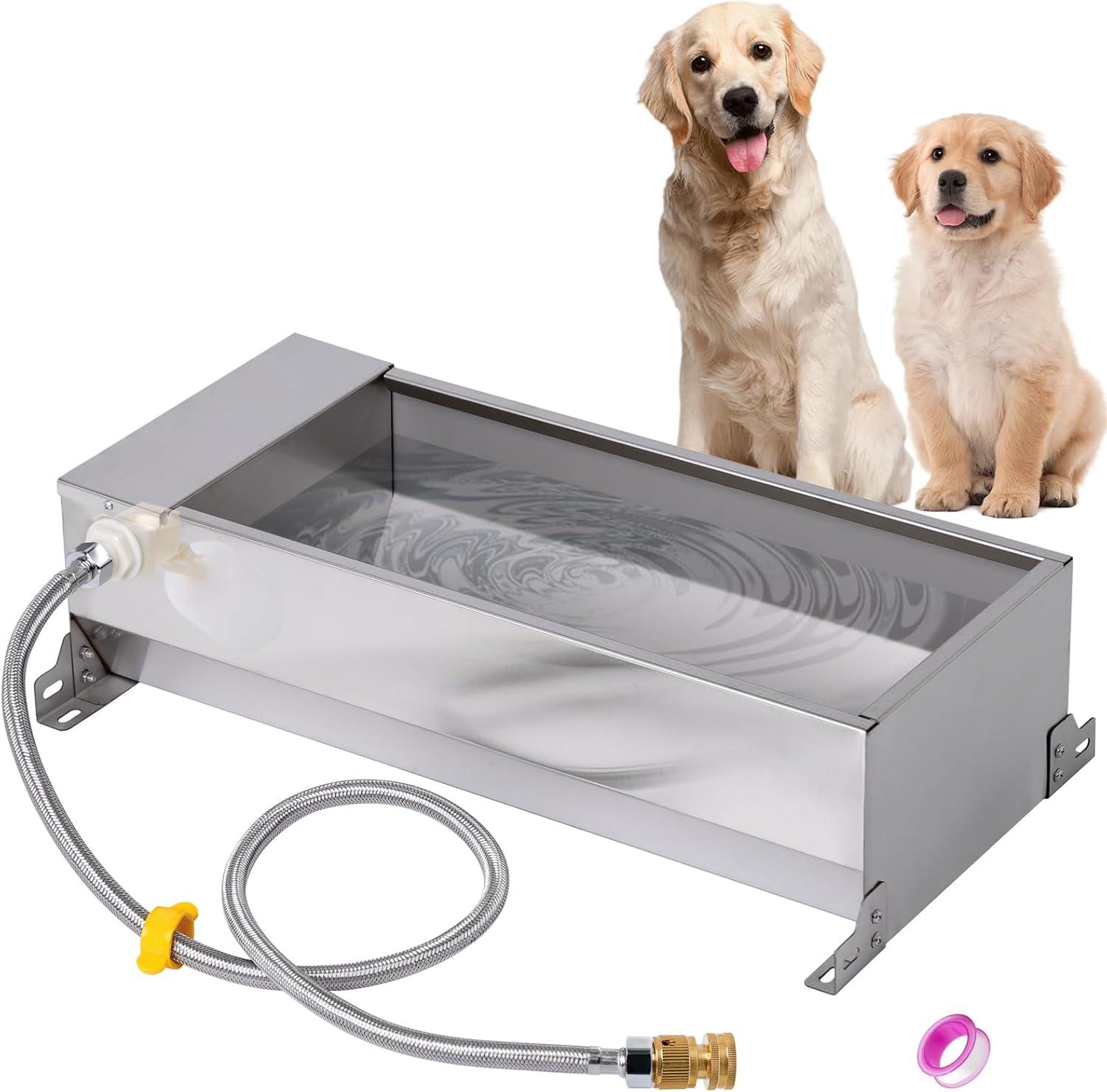 Large Stainless Steel Automatic Outdoor Pet Waterer with Float Valve