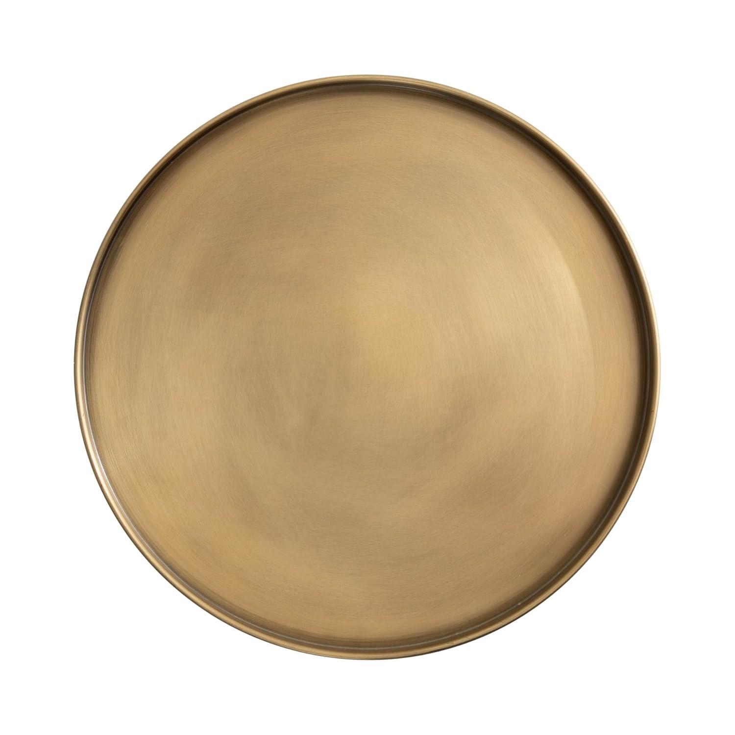 Kate and Laurel Tira Round Side Table, 14x14x24, Gold