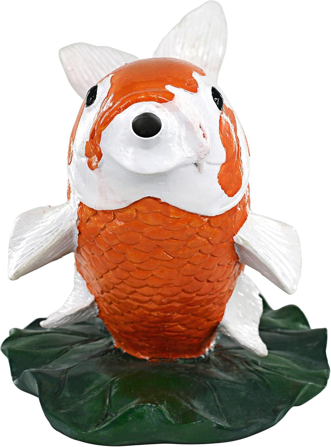 Design Toscano Kohaku Asian Koi Piped Spitter Statue