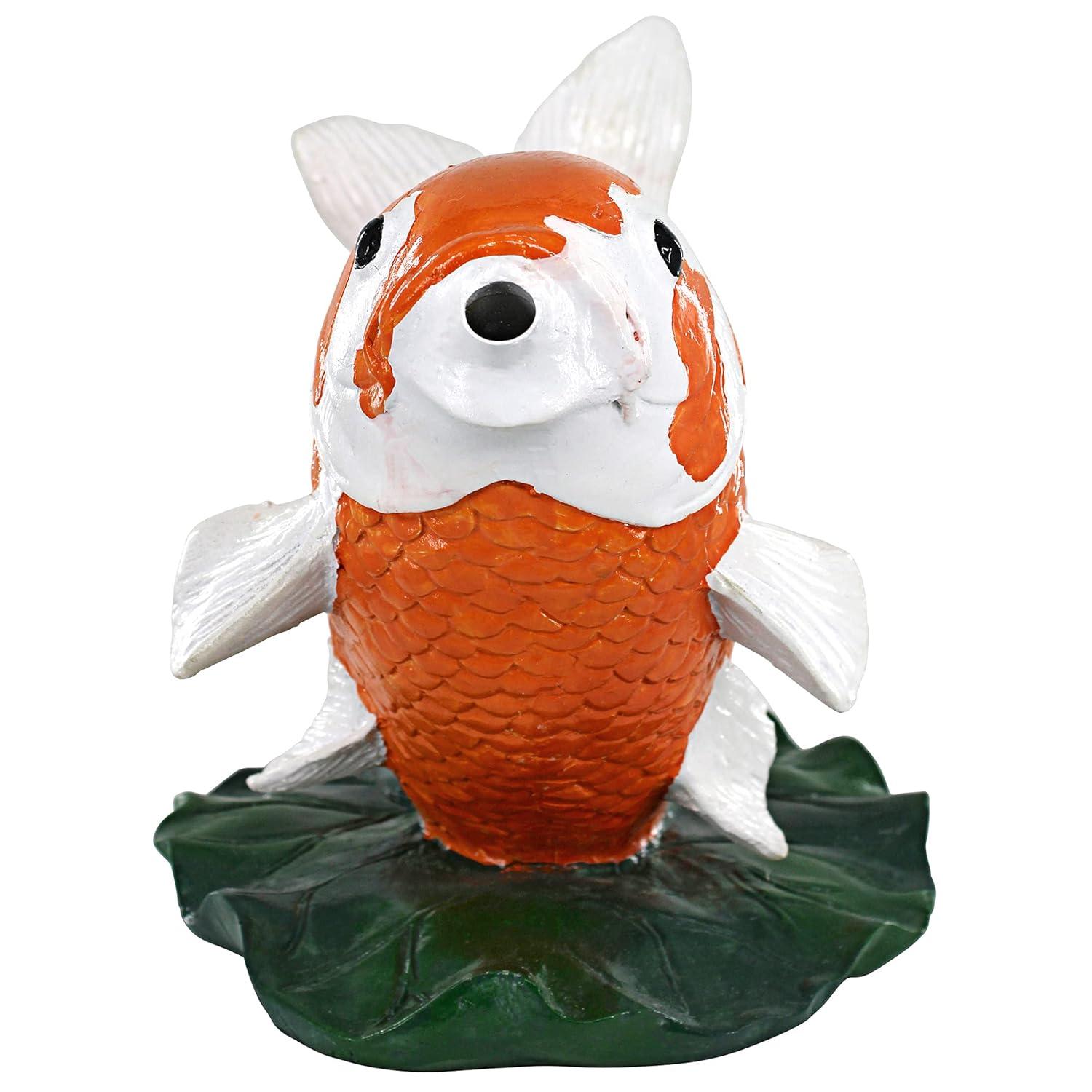 Design Toscano Kohaku Asian Koi Piped Spitter Statue
