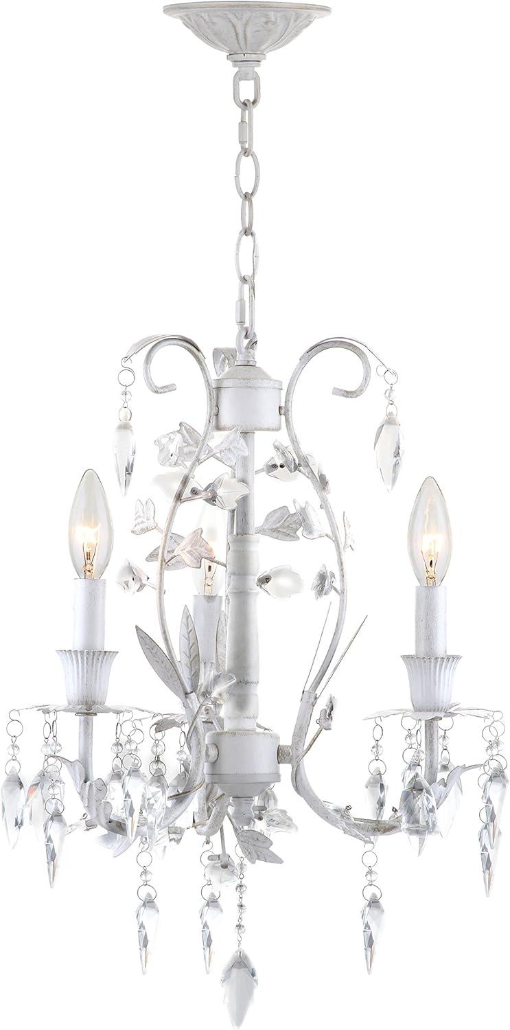 Jasper 3 Light 14.5 Inch Dia Adjustable Chandelier - White - Safavieh.