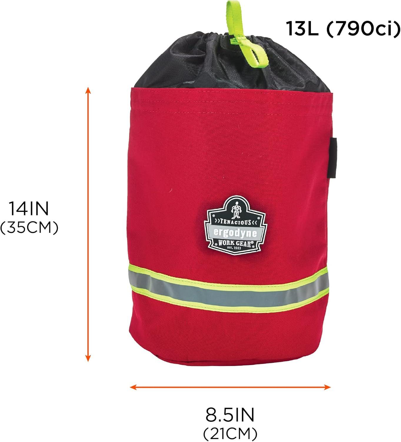 Arsenal Red Nylon Firefighter SCBA Mask Bag with Drawstring Closure
