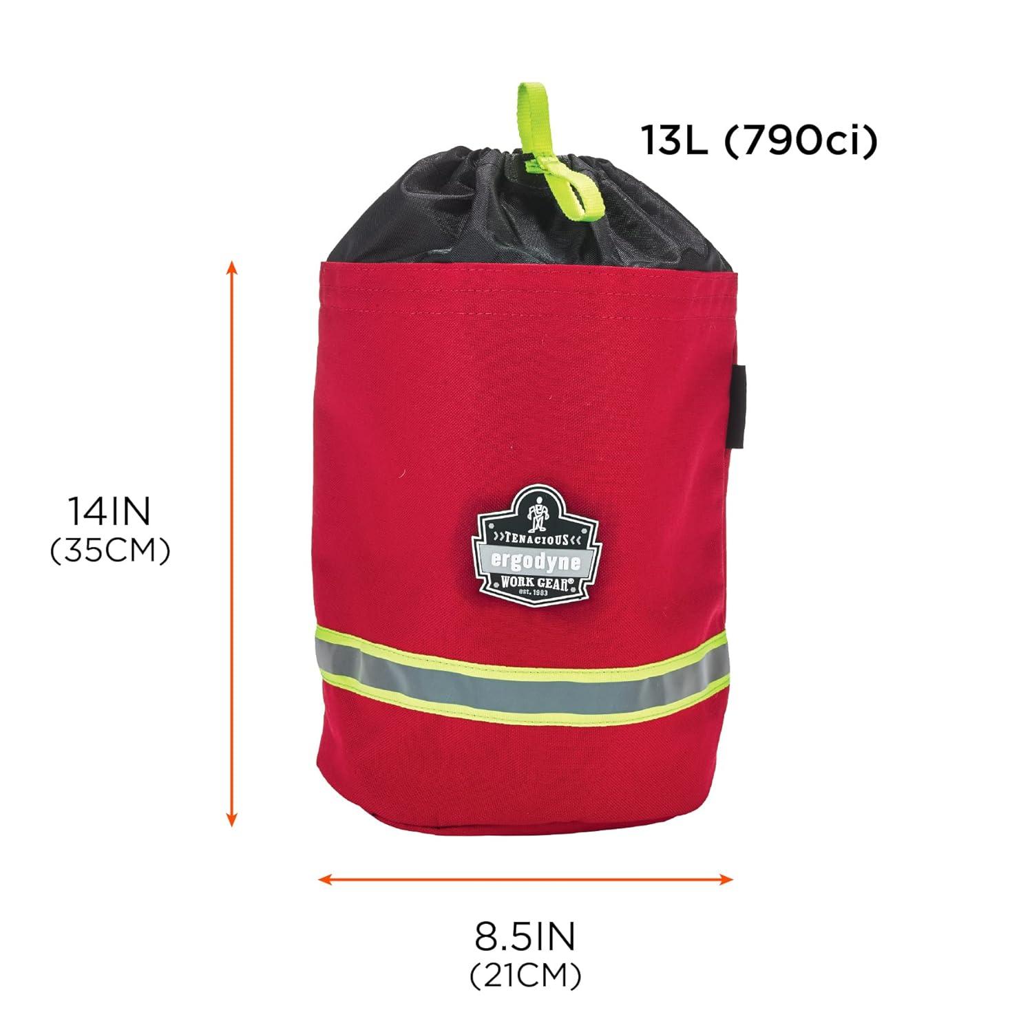 Arsenal Red Nylon Firefighter SCBA Mask Bag with Drawstring Closure