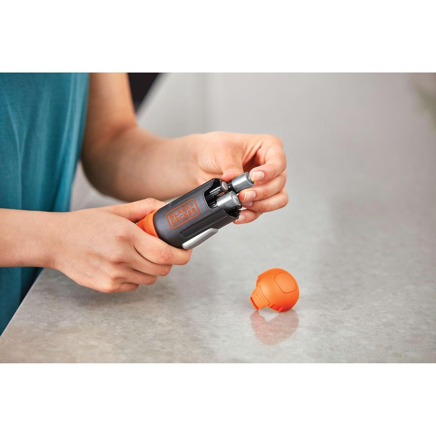 BLACK+DECKER 6V Alkaline Screwdriver, Bcf601Aa