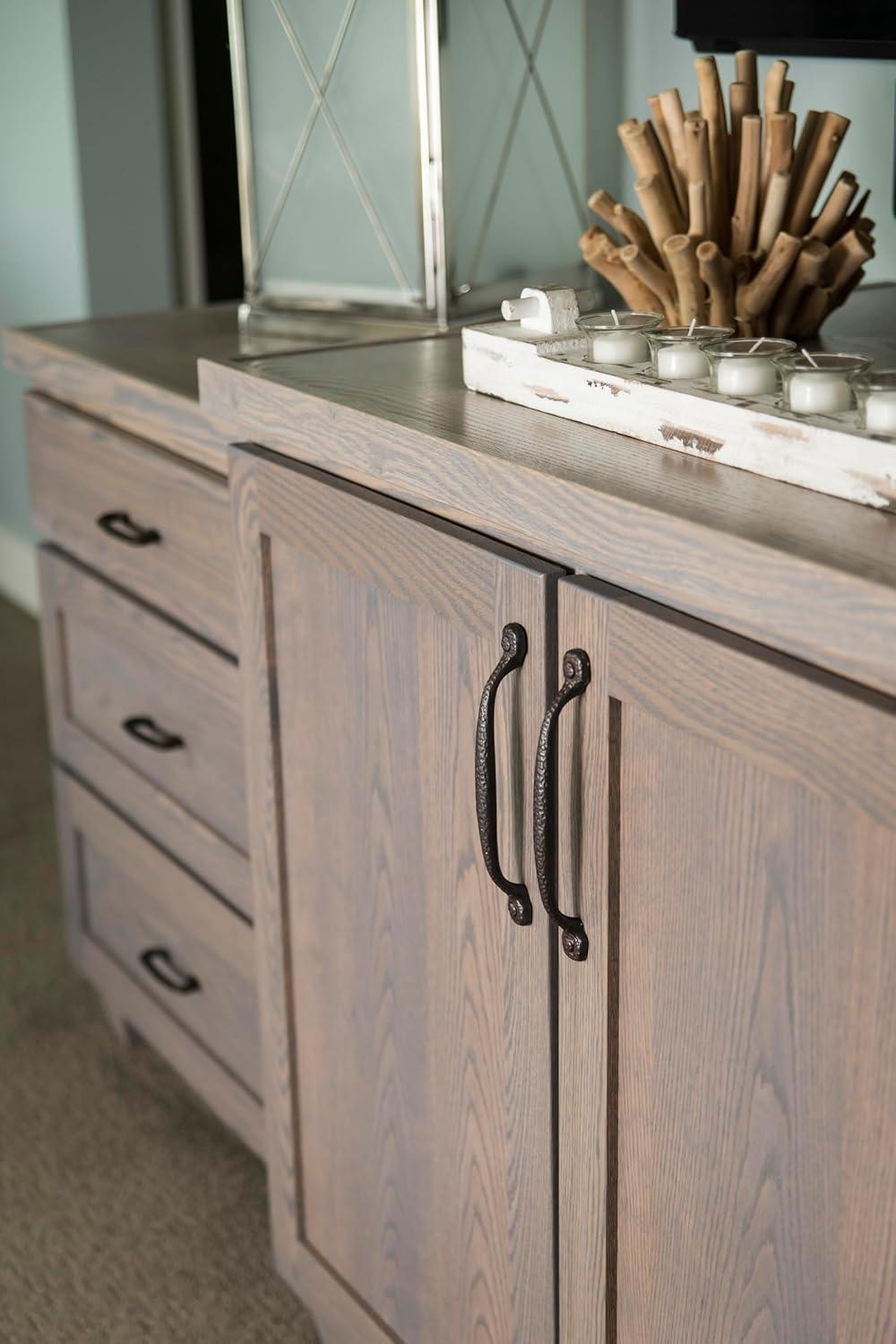 Refined Rustic Kitchen Cabinet Handles, Solid Core Drawer Pulls for Cabinet Doors