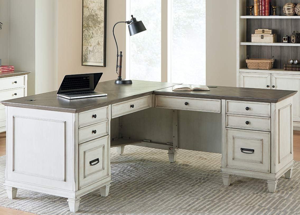 Hartford L Shaped Pedestal Desk - Martin Furniture