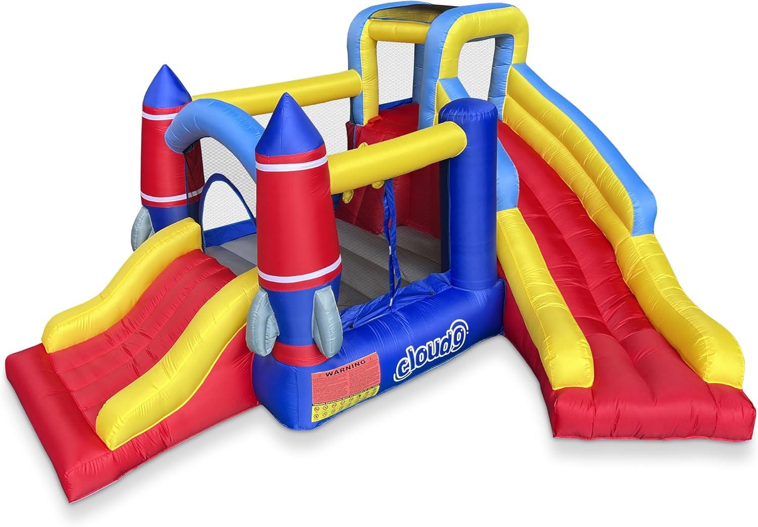 12' x 13' Rocket Bounce House with Slides and Air Blower