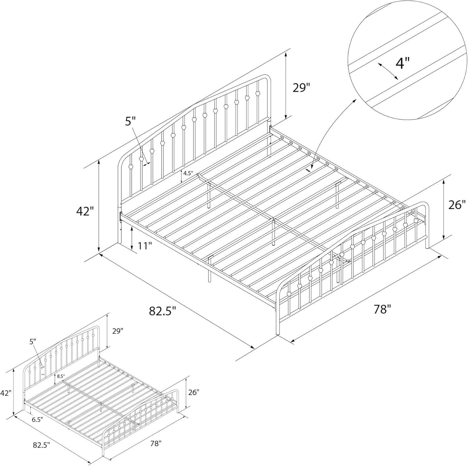 Bushwick Metal Platform Bed