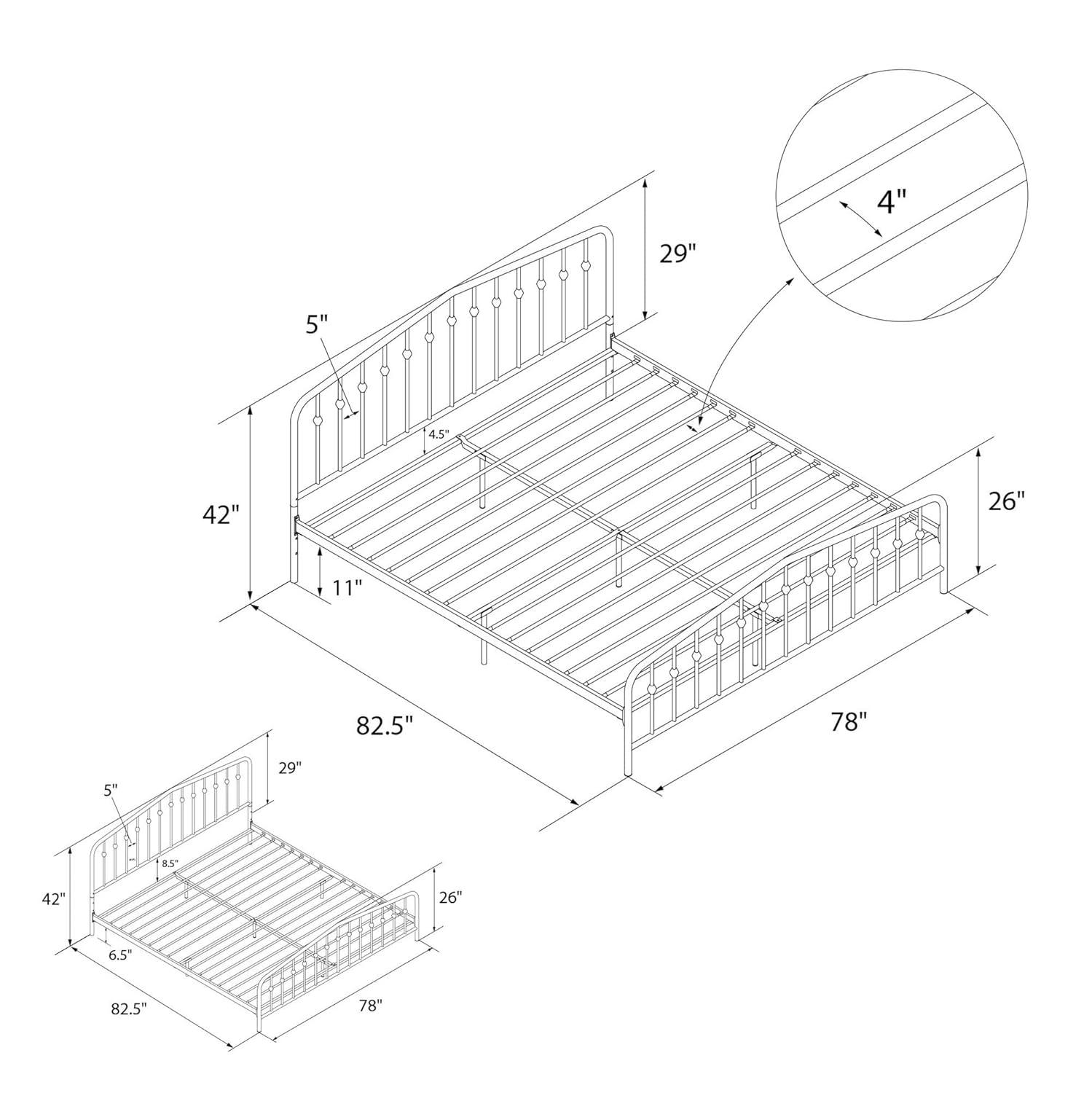 Bushwick Metal Platform Bed