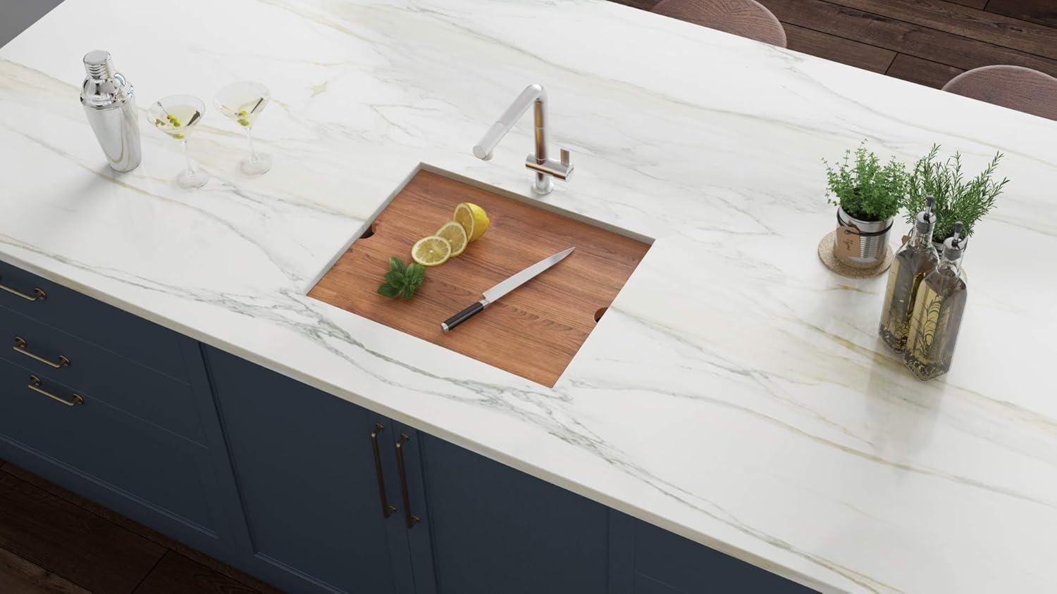 Ruvati RVH8308 Ruvati Workstation Undermount 16 Gauge Stainless Steel Kitchen Sink Single Bowl